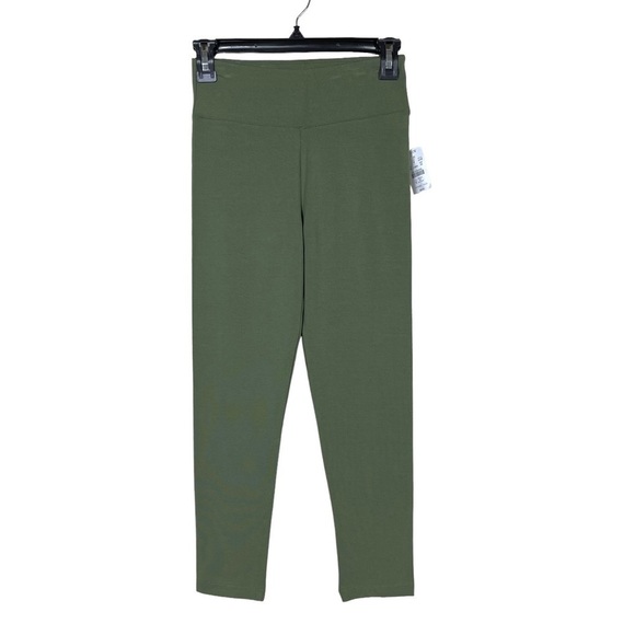 NWT J. Crew Factory Green Cotton Blend Stretch Cropped Leggings Size XS - Picture 1 of 8